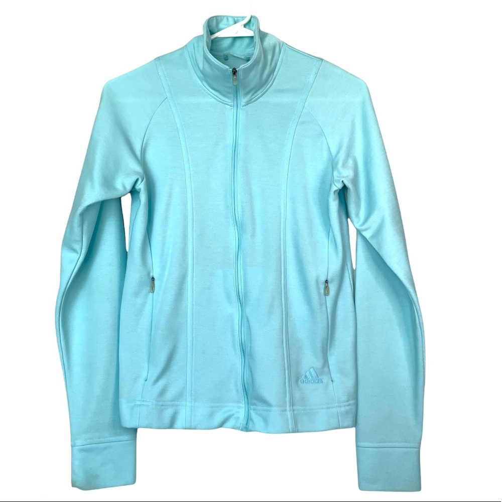 Adidas Lightweight Blue Green Athletic Jacket Size Small
